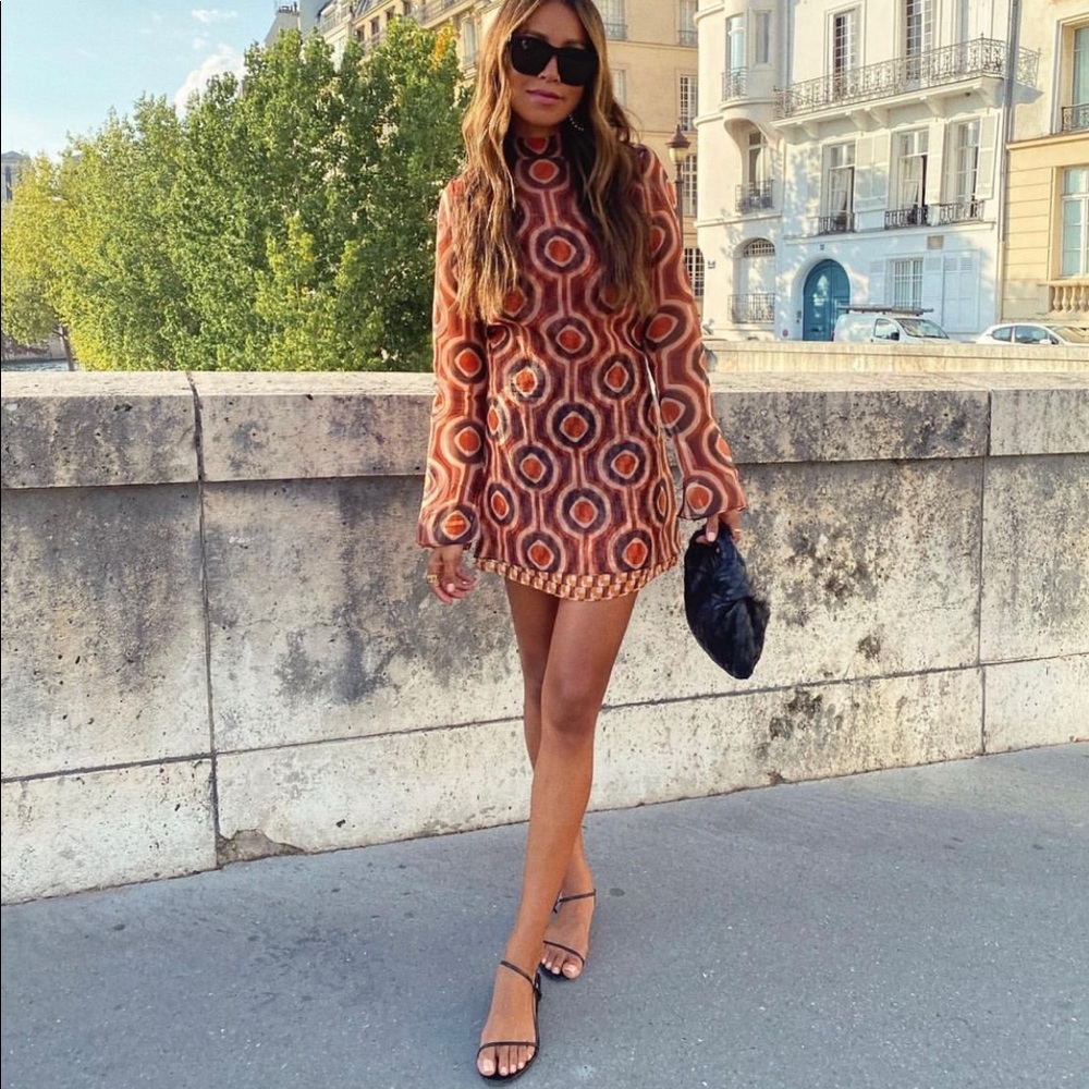 Zara Printed Organza Dress